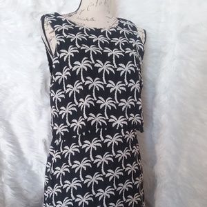Black and White Palm Tree Dress Crop Top Look!